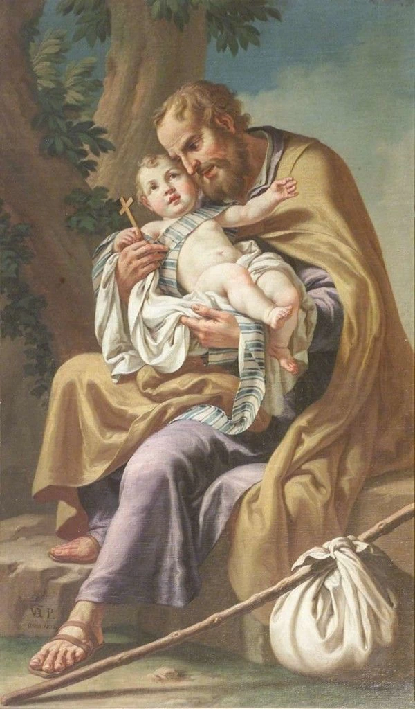 Vincenzo Angelo Orelli-148-San Giuseppe e Gesù Bambino - Chiesa di San Rocco in Broseta, Bergamo